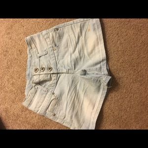 High waisted denim shorts
